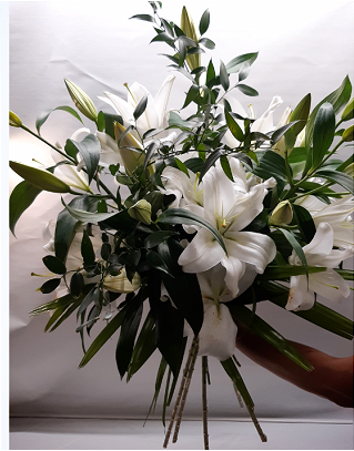 Bouquet de lys blanc